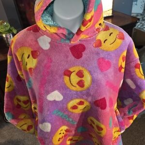 Emoji Fun Kids Hoodie - Pink and Yellow